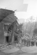 WK 2: Bombenabwürfe; abgebrannte Häuser, Schaffhausen 1944