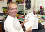 Stefan Angehrn mit Steuererklärung, 2004