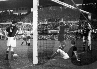 Final Fussball-WM 1954: Die ungarische Abwehr nach dem Ausgleich