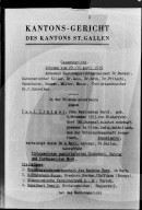 Gerichtsbericht des Kantonsgerichts St. Gallen in Sachen Paul Irniger, 1938