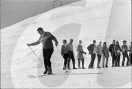Skischule in St. Moritz, 1971