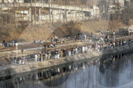 Drogensüchtige am Letten Zürich 1995
