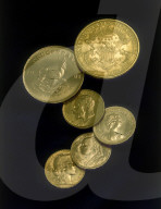 Verschiedene Goldmünzen 