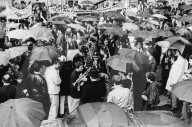 Demonstration auf dem Zürcher Hirschenplatz, 1968