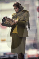 Miss Schweiz Karina Berger zeigt Herbst- Wintermode 1989