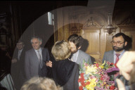 Lilian und Ambros Uchtenhagen nach den Bundesratswahlen 1983