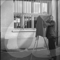 Raubüberfall auf Post Rheinach, Täter flüchtig nach Schiesserei; 1952