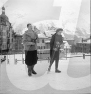 Fürst Franz Josef und Gina von Liechtenstein in St. Moritz, 1947