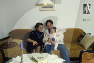 Schauspielerpaar Brigitta Furgler und Ehemann Karlheinz Hackl  mit Tochter Franziska 1983