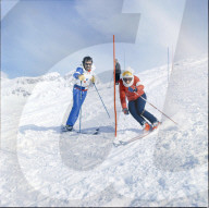 Ski-WM in St. Moritz 1974: Libanesische Fahrerinnen beim Training