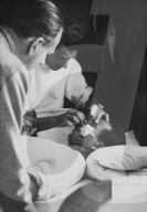 Spanischer Flüchtling mit Kopfverletzung, Heimkehrer, 1945