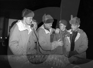 Rosenlaui, Soldaten der US-Armee mit Funkanlage; 1946