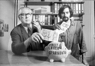 Chef, Arbeiter, Sparkonto, sparen, 1974