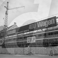 Autosilo Basel 1956 im Bau