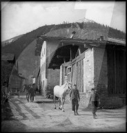 Pferdesegung in Walliser Dorf, 1940