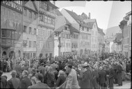 Beisetzung der Bombardierungsopfer in Stein am Rhein 1945