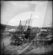 Baustelle Kraftwerk Rupperswil-Auenstein 1944