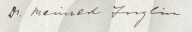 Unterschrift von Meinrad Inglin