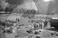 Mobilmachungs-Reportage 1947: Die einberufenen Soldaten versammeln sich