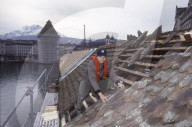 Wiederaufbau der Kapellbrücke 1994