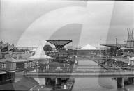 Blick über das Ausstellungsgelände der Expo 1967