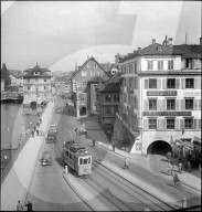 Tram am Limmatquai, Zürich 1938
