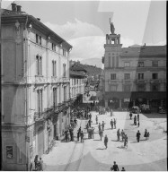 Schweizer Grenze in Chiasso gegen Kriegsende 1945