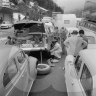 Osterverkehr in Göschenen, 1959