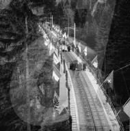 Einweihung der Schnurtobelbrücke der Vitznau-Rigi-Bahn, 1958
