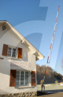 Schlagbaum am Grenzübergang Beurnevesin (CH), 2005