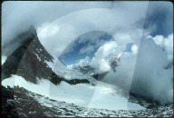 Wolken-Treiben im Matterhorn-Gebiet 1981