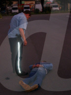 Polizist verhaftet Raser in Villmergen, 2004