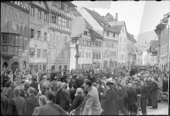 Beisetzung der Bombardierungsopfer in Stein am Rhein 1945