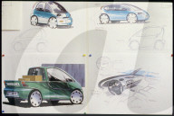 Entwürfe zu Elektromobil Autos von Richard Gressens 1991