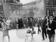 Spanische Arbeiter bei Maifeier in Zürich 1965