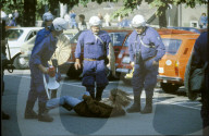 Polizeieinsatz bei Jugend-Demonstrationen in Zürich 1980