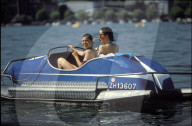 Sommer-Freizeitbeschäftigung: Pedalo-Fahren 1985