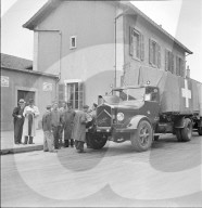 Schweizer Lastwagen; Kontrolle vor Ausreise ; 1944