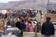 Kosovo-albanische Flüchtlinge unterwegs von Kukes nach Tirana, 1999