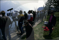 Zuschauer, Fernsehen verfolgen Sprengung, Axenstrasse 1992