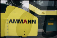 Schriftzug der Baumaschinen-Firma Ammann, 1994
