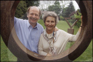 Peter Tschopp, Nationalrat und Wirtschaftsprofessor mit Ehefrau Simone Tschopp 1995