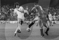 Länderspiel Spanien - Schweiz 1982:  Andy Egli, Alexanco