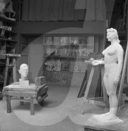 Skulpturen im Atelier von Charles Bänninger