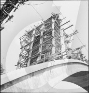 Die Eisenbahnbrücke im Bau, Detail, Bern 1938