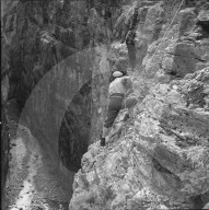 Reinigung der Gletscherschlucht in Grindelwald, 1961