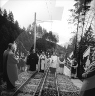 Einweihung der Schnurtobelbrücke der Vitznau-Rigi-Bahn, 1958