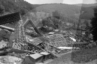 Erdrutsch in Eptingen; Zerstörte Eptinger Abfüllanlage 1969