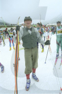 Engadiner Skimarathon: Teilnehmer in historischen Kleidern 1998