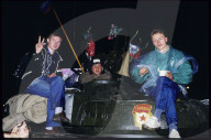 Übergelaufene Panzerbesatzung der Sowjet-Armee, 1991